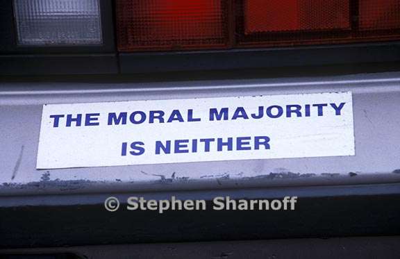 moral majority bumpersticker